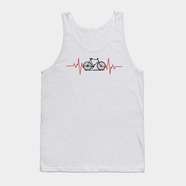 Heart beat of the bicycle - Bike beat Tank Top by LifeSimpliCity